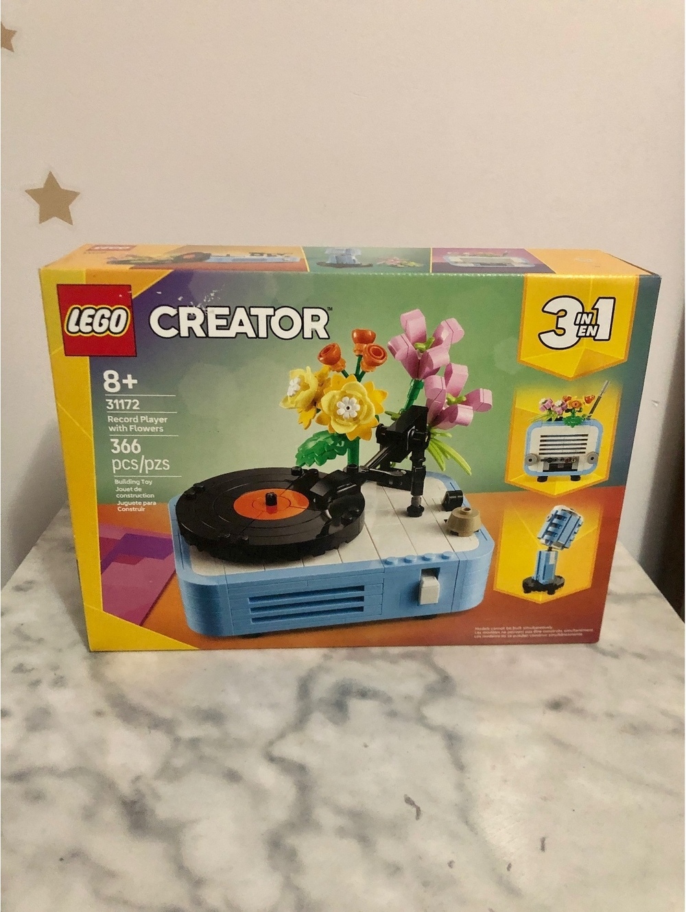 LEGO 31172 Creator Record Player with Flowers NEW SEALED 3-in-1 366pcs 8+